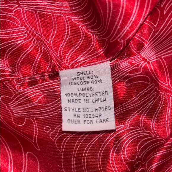 Tulle XS Cropped Short Little Button Red Pea Coat Dress Jacket - Picture 9 of 9